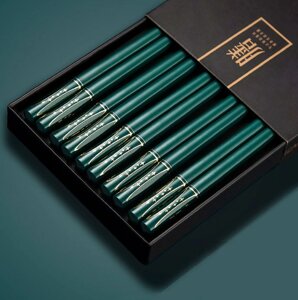 Палички для їжі "U. SEMO" набір 10 пар Зелені зірки Пластик