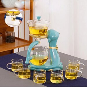 Сервіз Лінивий чай + 6 чашок Олень блакитний 350мол.