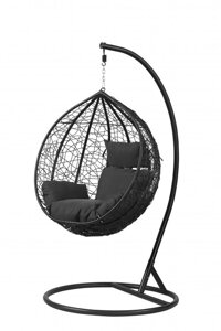 Підвісне крісло-гойдалка кокон Bonro 329 S (чорно-сіре)