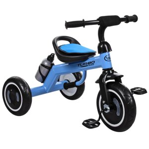 Велосипед триколісний TURBOTRIKE M 3648-M-1, світні колеса, пляшечка, блакитний