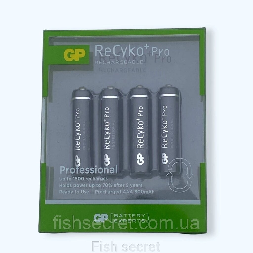 Акумулятор Gp AAА Recyko Professional 800 mAh від компанії Fish secret - фото 1