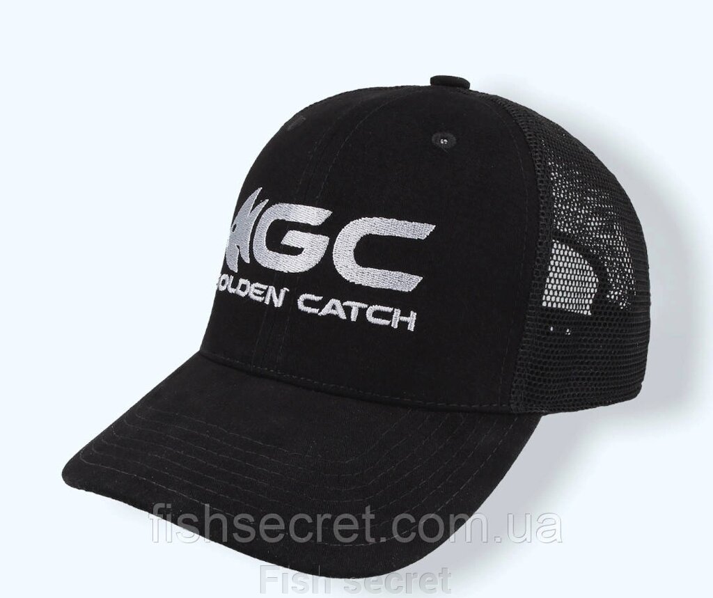 Кепка GC Trucker чорна з сіткою від компанії Fish secret - фото 1