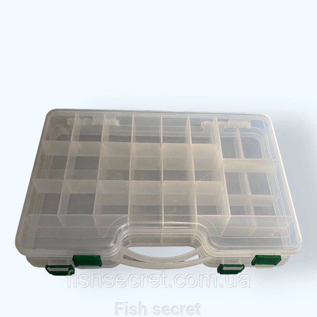 Коробка для снастей двостороння 2*26 відділень від компанії Fish secret - фото 1