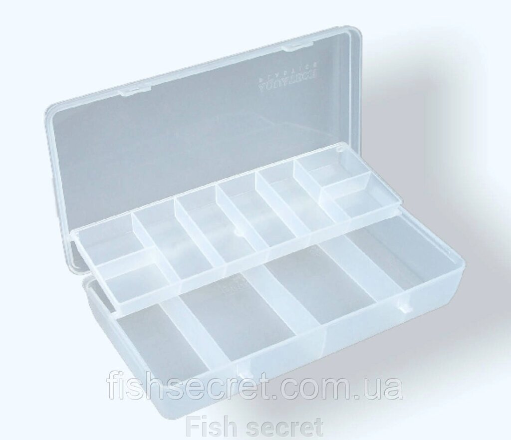 Коробка для снастей на 12 осередків зі ковзною полицею від компанії Fish secret - фото 1