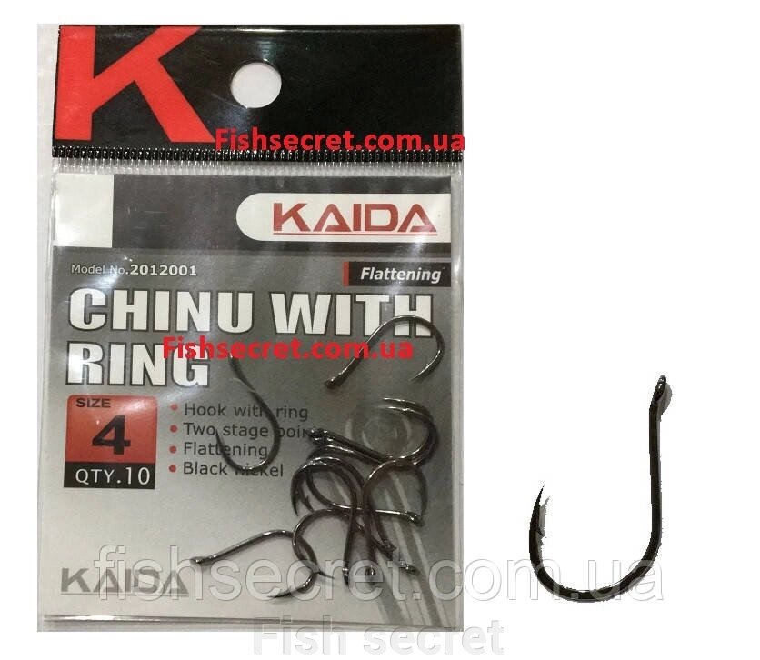 Крючок KAIDA Chinu With Ring від компанії Fish secret - фото 1