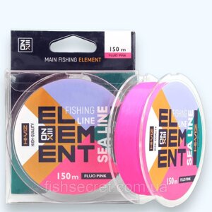 Волосінь флуо рожевий ZEOX Hi-Viz Element Sea Fluo Pink 150м. 0.350мм. 13.4кг.