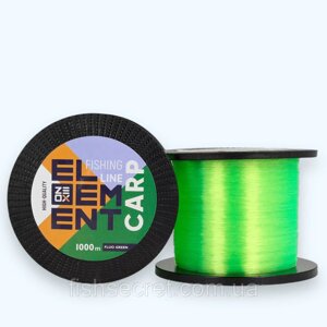 Волосінь флуо зелений ZEOX Element Carp Line Fluo Green 1000м. 0.405мм. 16.3кг.