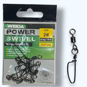 Застібка з вертлюгом Weida Gross with Swivel CR052 2 в Одеській області от компании Fish secret