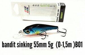Воблер EOS bandit sinking 55 мм. 5 г. (0-1.5 м.) B01 в Одеській області від компанії Fish Secret