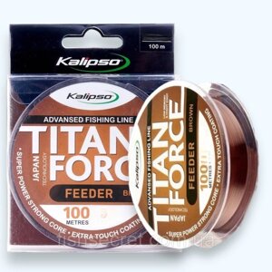 Волосінь Kalipso Titan Force Feeder Brown 100м. 0.20мм. 5.9кг. в Одеській області от компании Fish secret