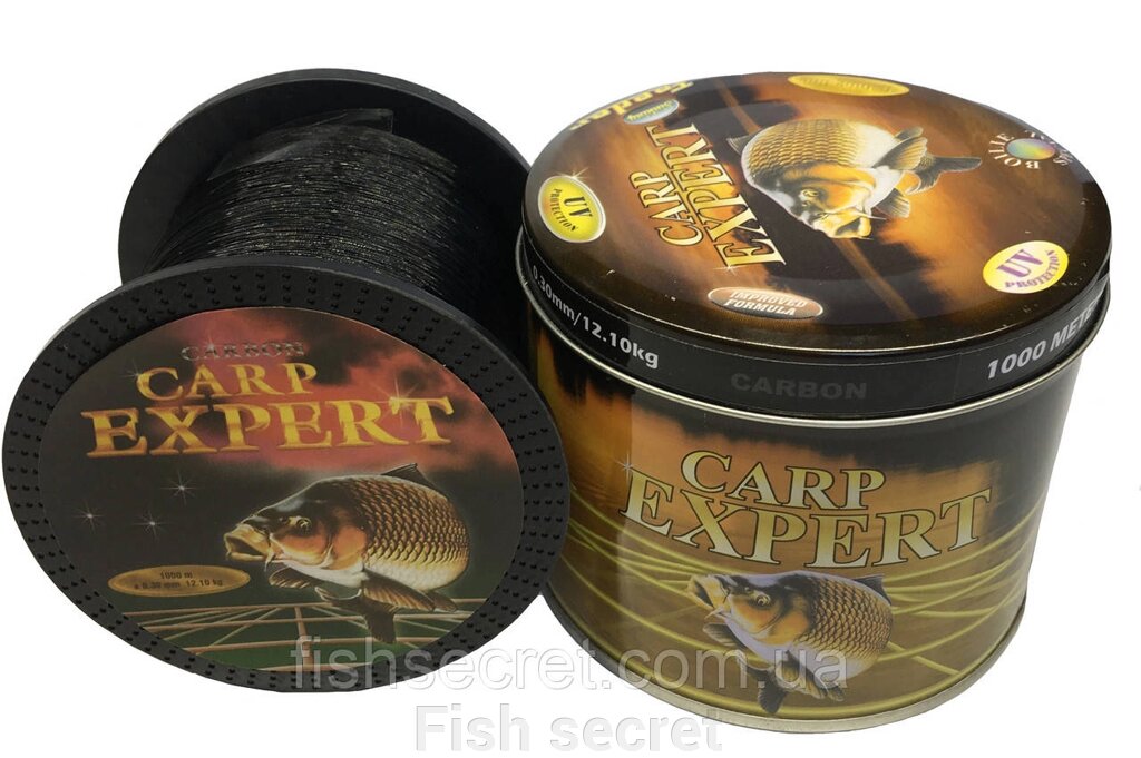 Рибальська волосінь Carp Expert Carbon 1000 м 0.25 від компанії Fish secret - фото 1