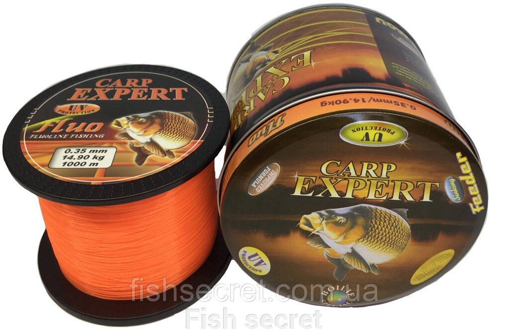 Рибальська волосінь Carp Expert UV Fluo Orange 1000 м 0.25 від компанії Fish secret - фото 1