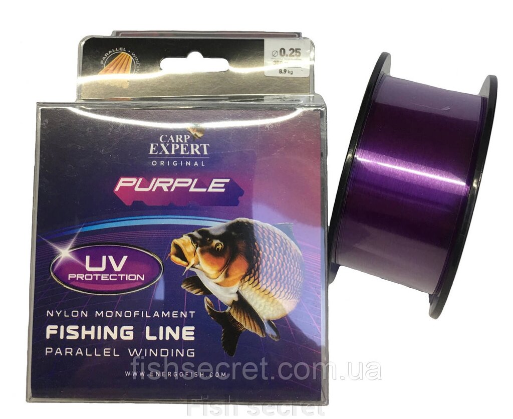 Рибальська волосінь Carp Expert UV Purple 300м 0.20 від компанії Fish secret - фото 1