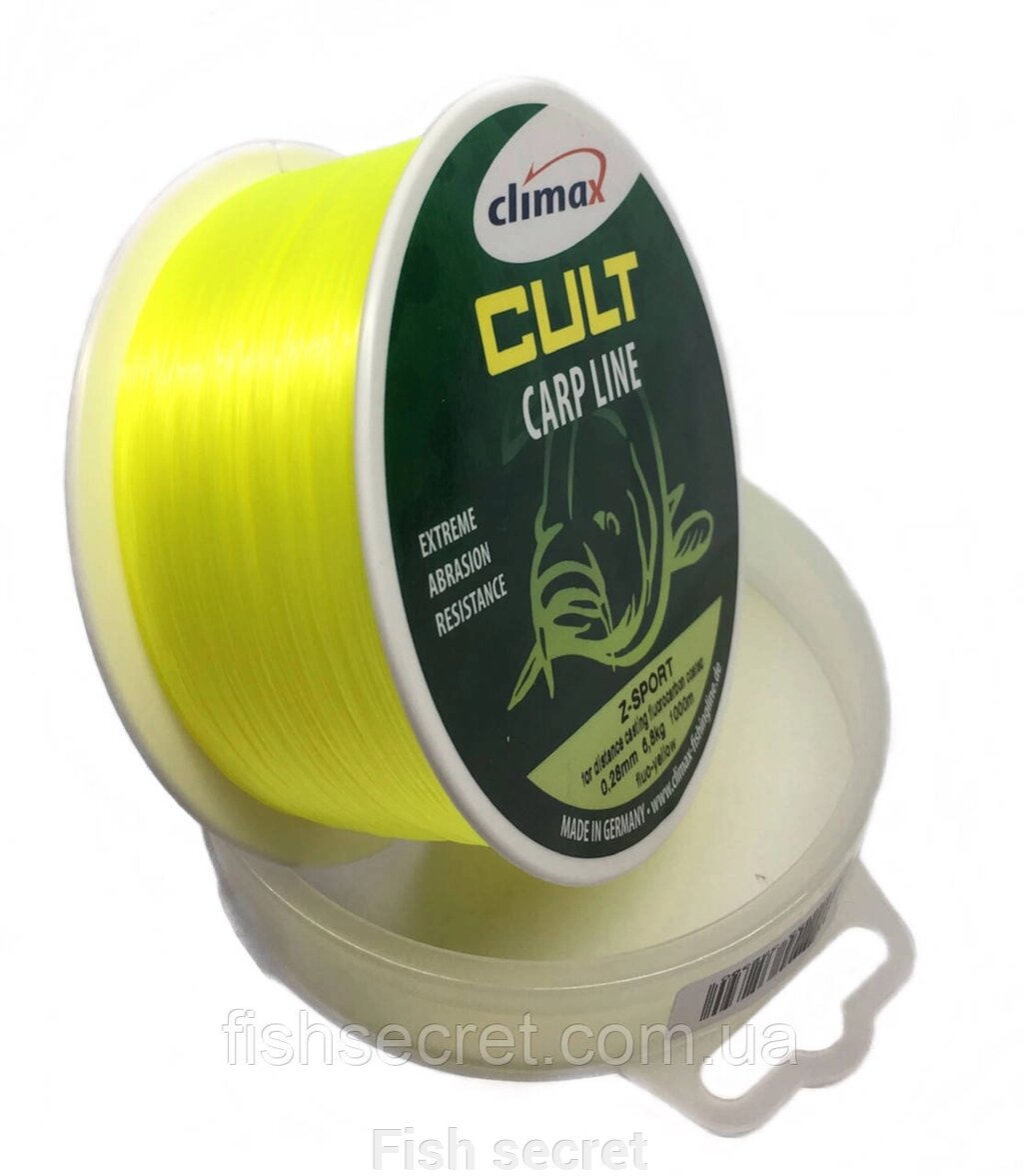 Рибальська волосінь Climax Cult Carp fluo-yellow 0.22 від компанії Fish secret - фото 1