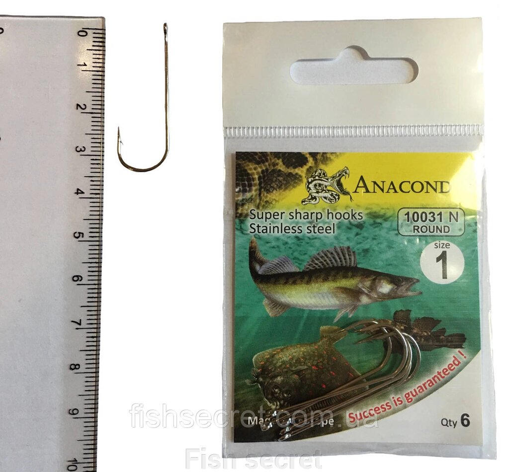 Рибальські гачки Anaconda 1 від компанії Fish secret - фото 1