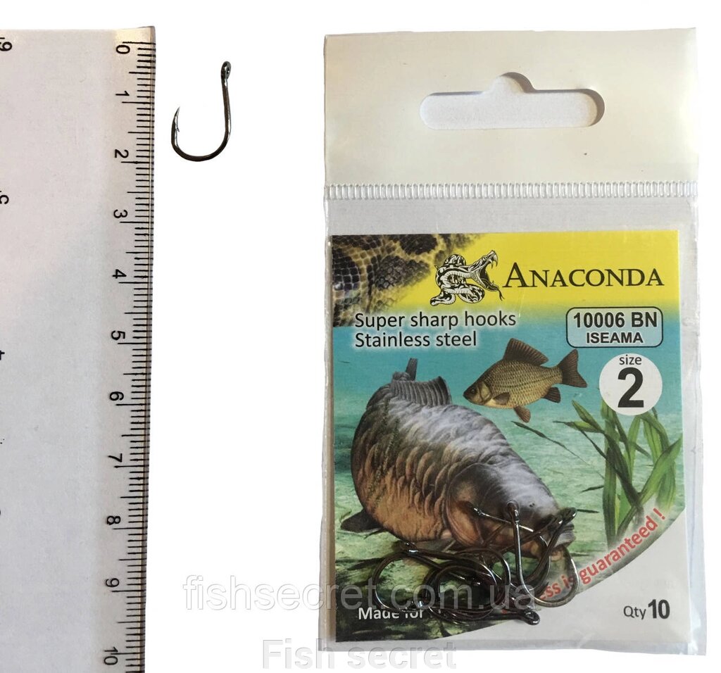 Рибальські гачки Anaconda 2 від компанії Fish secret - фото 1