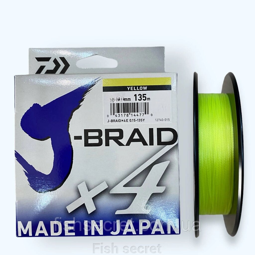 Рибальський шнур Daiwa J-Braid X4 135м. від компанії Fish secret - фото 1