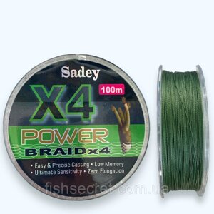 Рибальський шнур Sadey X4 Power Braided 100м. 0.25 23.6кг.