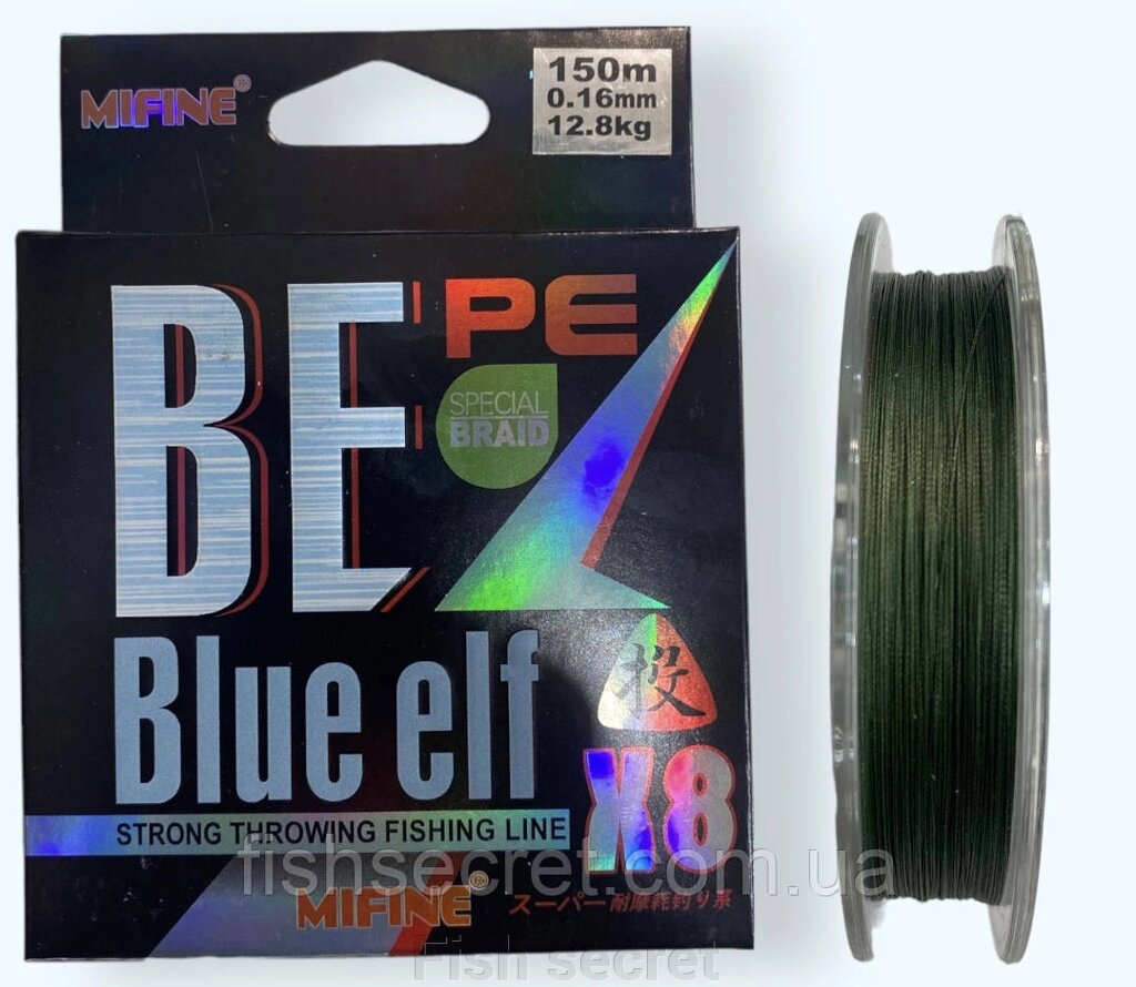 Шнур Mifine Blue elf PE8 150 м. від компанії Fish secret - фото 1