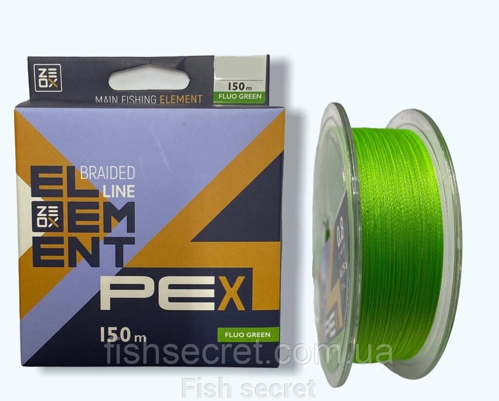 Шнур зелений Zeox Element PE X4 150 м. FG від компанії Fish secret - фото 1