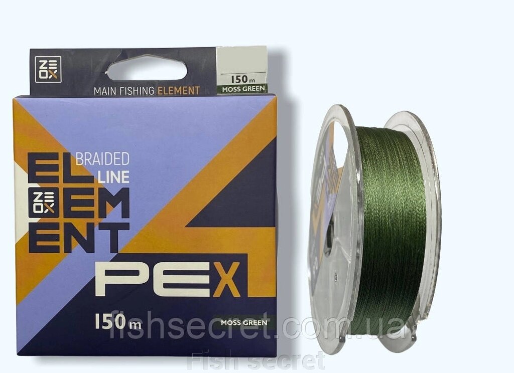 Шнур зелений Zeox Element PE X4 150 м. MG від компанії Fish secret - фото 1