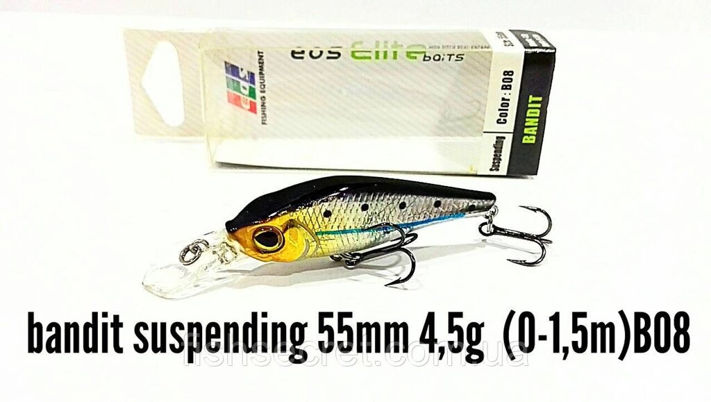 Воблер EOS bandit floating 55мм 4.5 гр (0-1.5 м) B08 від компанії Fish Secret - фото 1