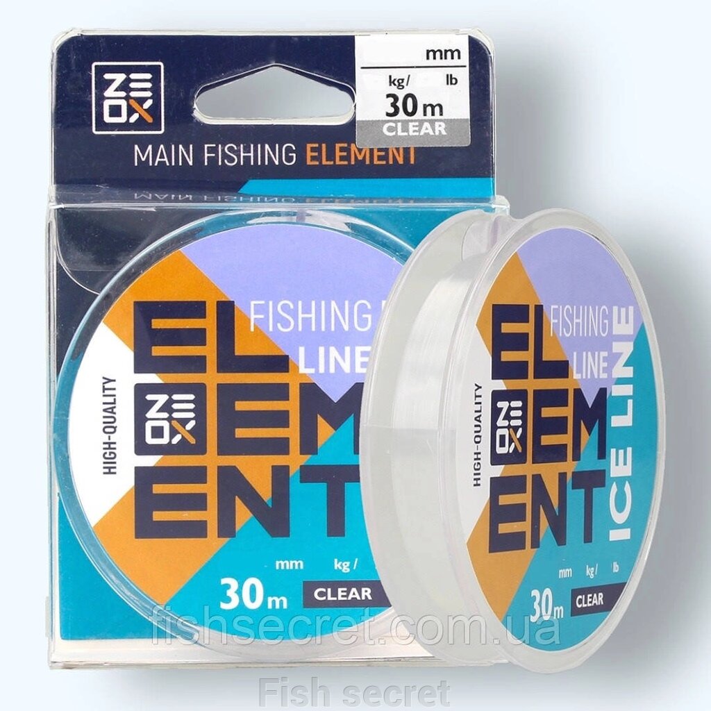 Волосінь Zeox Element Ice Line 30м Clear від компанії Fish secret - фото 1
