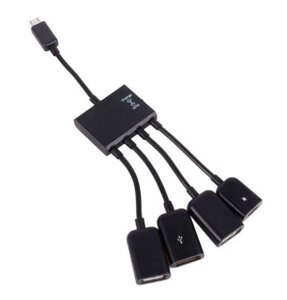 OTG Micro USB HUB на 3 порта + зарядка