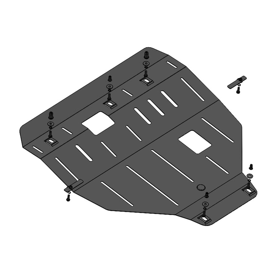 Bronex захист двигуна, КПП, радіатора Toyota Auris, Corolla Verso 2007-2012, Prius 2009-2011 Premium від компанії Автопроставка - фото 1