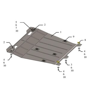 Bronex захист двигуна, КПП, радіатора Mitsubishi Lancer X Standard