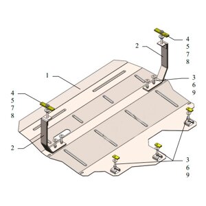 Bronex захист двигуна, КПП, радіатора Skoda Fabia 3 Standard