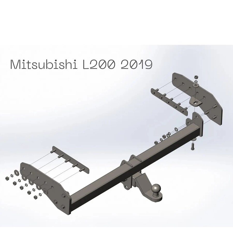 Фаркоп знімний під американський квадрат - Mitsubishi L200 5 рестайлінг від компанії Автопроставка - фото 1