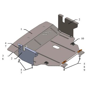 Bronex захист двигуна, КПП, радіатора Renault Trafic Standard