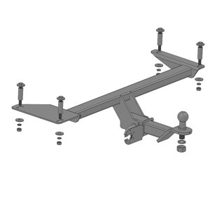 Фаркоп знімний під американський квадрат - Daewoo Nexia