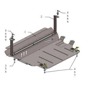 Bronex захист двигуна, КПП, радіатора Mazda 3 BL Standard