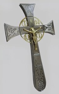 Хрест напрестольний мальтийський №1 нікель комбінований