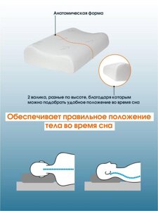 Подушка ортопедичного з ефектом пам'яті Active Memo (ортопедичний)51x41x13 см.