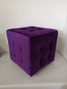 Пуф Фіолетовий квадратний Токіо 40х40х42 см, пуфік, пуфики, пуфик купити, пуфик на Подарунок