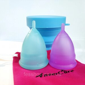 Менструальні чаші 2 шт і стакан для стерилізації