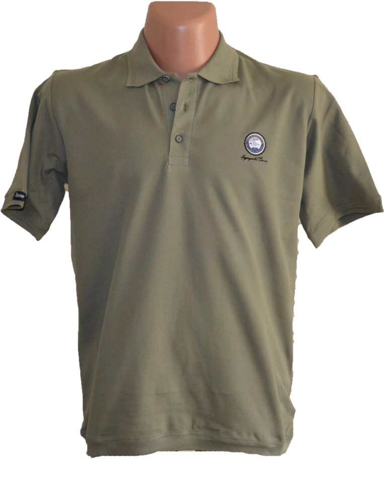 Чоловіча футболка, поло masimar, хакі від компанії Чоловічий одяг великих розмірів Velikan - фото 1