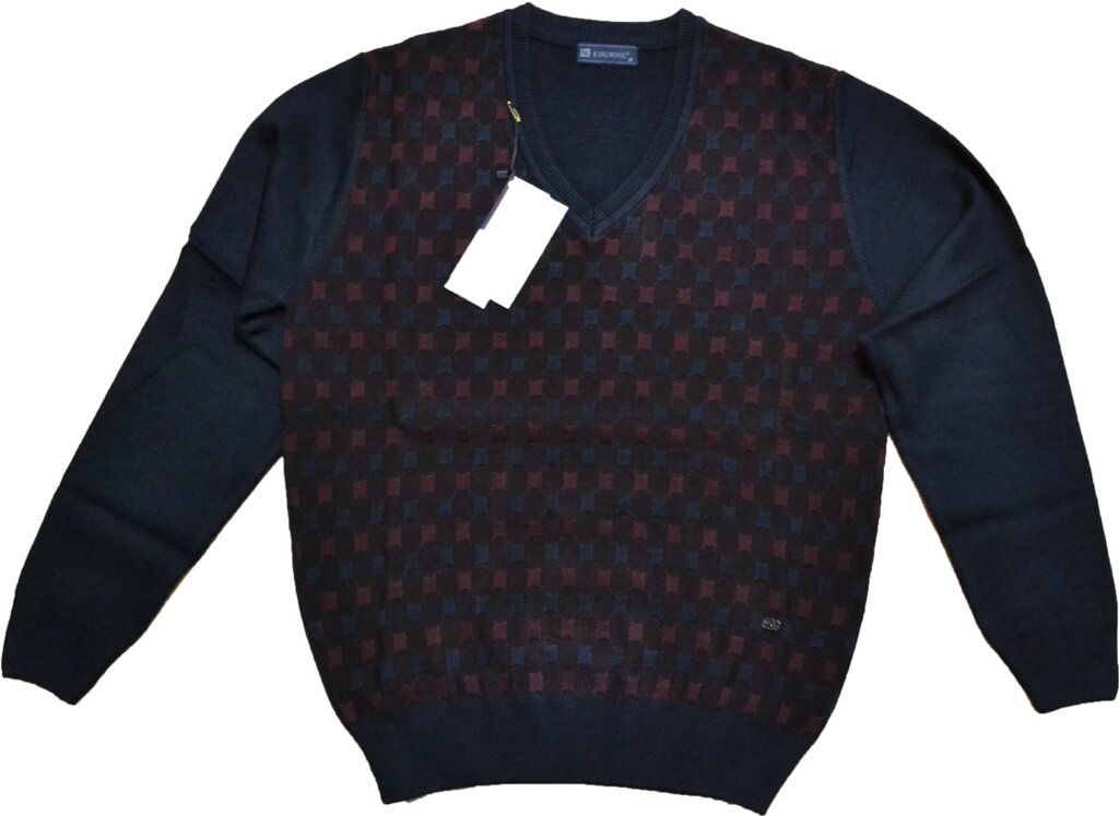 Чоловічий пуловер King Wool M, L від компанії Чоловічий одяг великих розмірів Velikan - фото 1