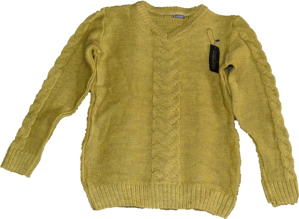 Чоловічий зимовий вязаний светр, L, XL від компанії Чоловічий одяг великих розмірів Velikan - фото 1