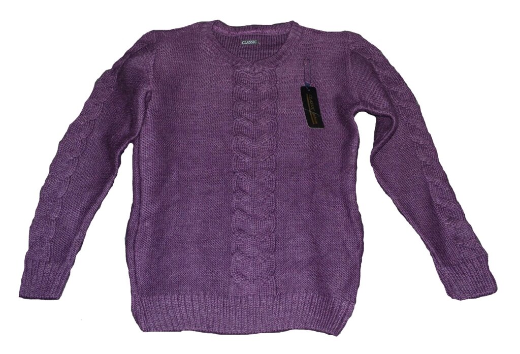 Чоловічий зимовий вязаний светр, L від компанії Чоловічий одяг великих розмірів Velikan - фото 1