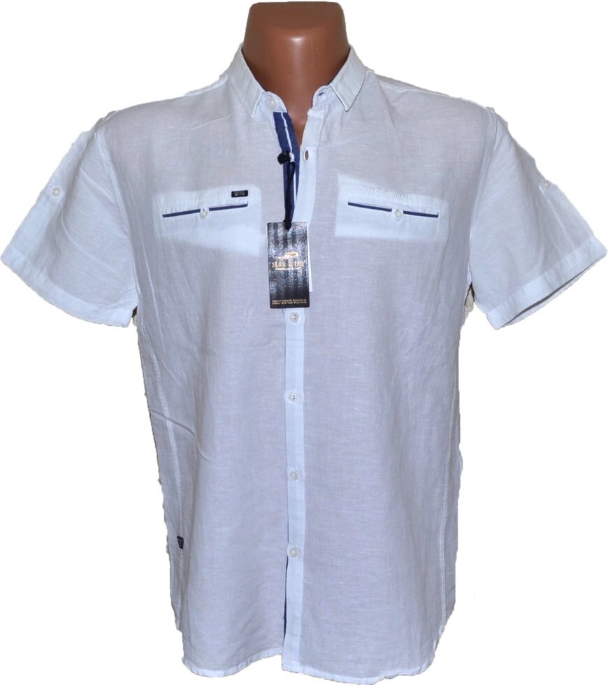 Сорочка jean piere льон L від компанії Чоловічий одяг великих розмірів Velikan - фото 1