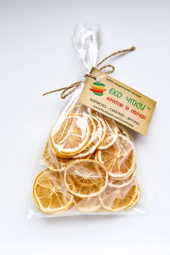 Лимонні чіпси ТМ Еко Чіпси, 50 г від компанії Еко Чіпси - фото 1