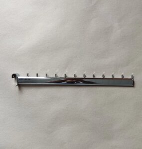 Флейта (кронштейн) хром на овальну перемичку 12 штирьків 45 см