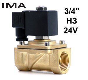 3/4 "електромагнітний клапан нормально закритий 24V для води газу масла