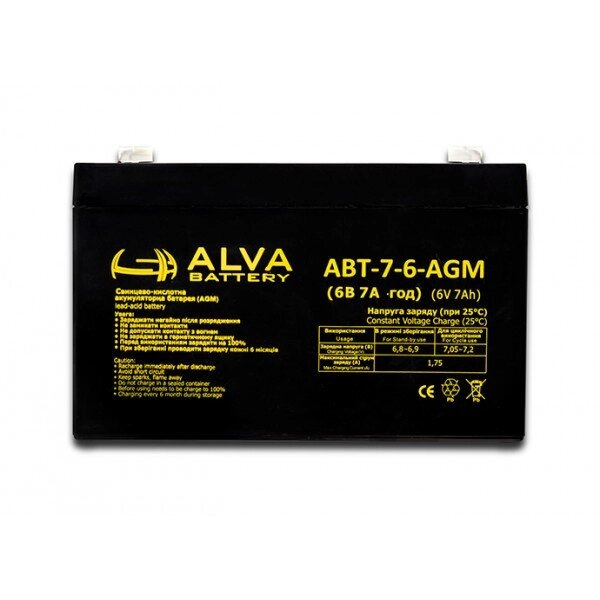 Акумулятор ALTEK АВТ-7-6-AGM від компанії "Вентиляційні системи" Інтернет-магазин - фото 1