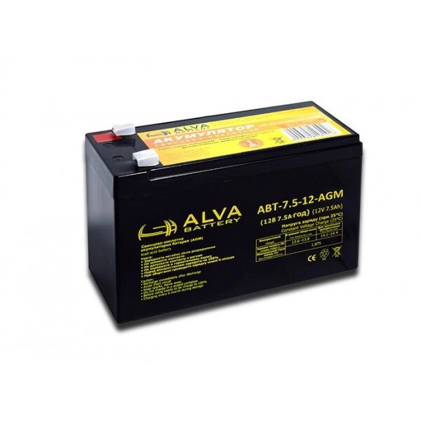 Акумулятор свинцевий AGM АВТ-7,5-12-AGM (12V7,5AH) від компанії "Вентиляційні системи" Інтернет-магазин - фото 1