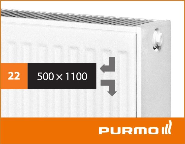 Сталевий панельний радіатор PURMO Compact 22 500x 1100 - відгуки